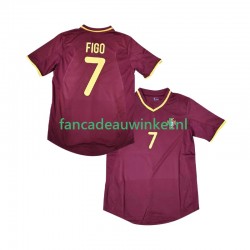 Portugal Wedstrijdshirt met Korting Figo 7 2000 Retro Thuis Heren Korte Mouw