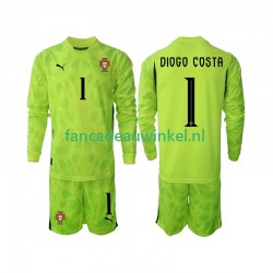 Portugal Wedstrijdshirt met Korting Diogo Costa 1 Keepersshirt Thuis Kind 2025 Lange Mouw
