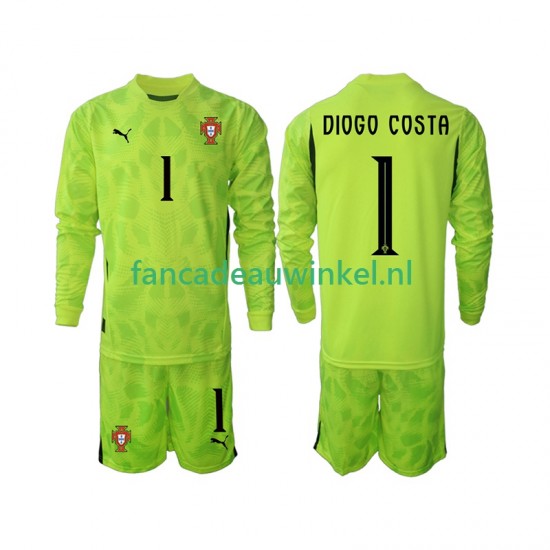 Portugal Wedstrijdshirt met Korting Diogo Costa 1 Keepersshirt Thuis Kind 2025 Lange Mouw