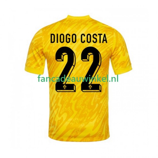 Portugal Wedstrijdshirt met Korting Diogo Costa 22 Keepersshirt Thuis Heren 2024 Korte Mouw