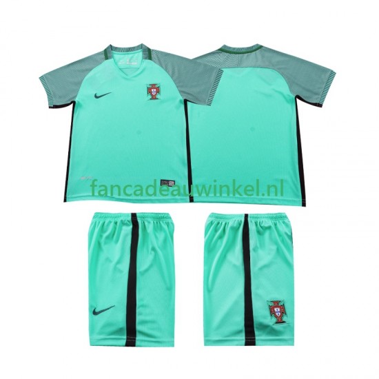 Portugal Wedstrijdshirt met Korting 2016 Retro Uit Kind Korte Mouw
