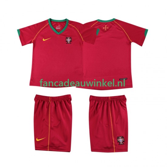 Portugal Wedstrijdshirt met Korting Retro Thuis Kind 2006 Korte Mouw
