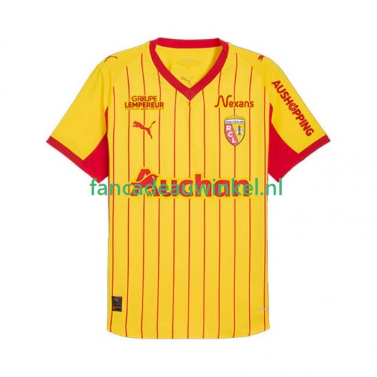 RC Lens Wedstrijdshirt met Korting Thuis Heren 2025-26 Korte Mouw