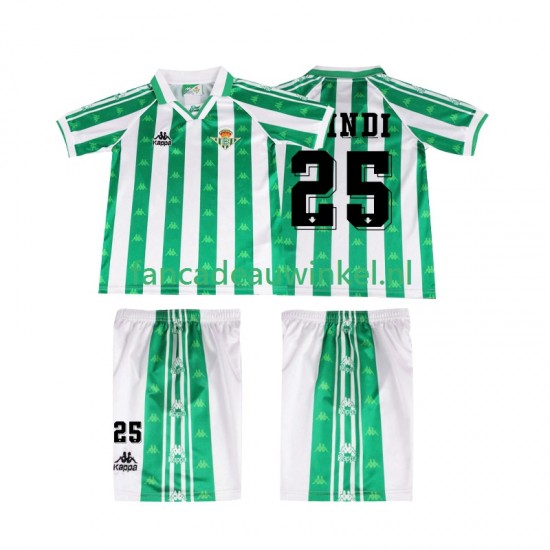 Real Betis Wedstrijdshirt met Korting FINIDI 25 1996 1997 Retro Thuis Kind Korte Mouw