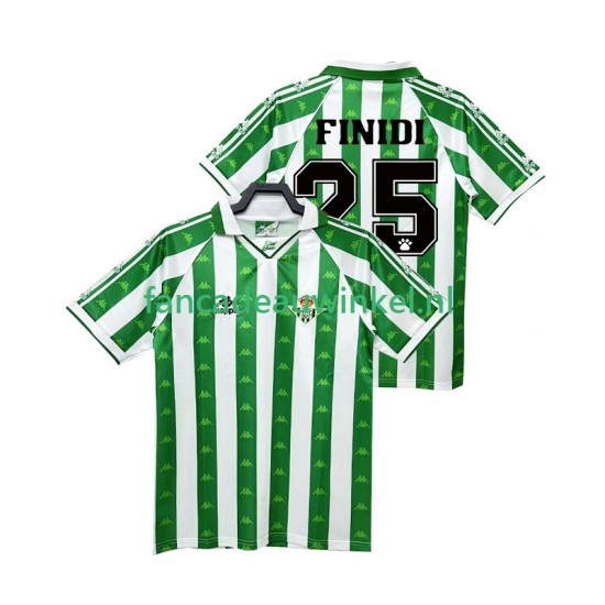 Real Betis Wedstrijdshirt met Korting FINIDI 25 1996 1997 Retro Thuis Heren Korte Mouw
