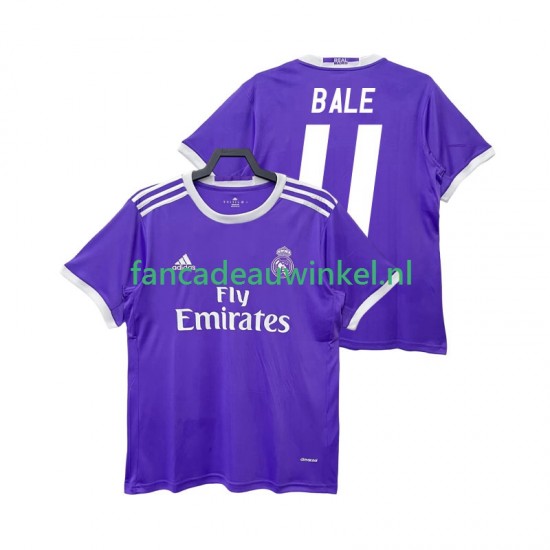 Real Madrid Wedstrijdshirt met Korting BALE 11 2016 2017 Retro Uit Heren Korte Mouw