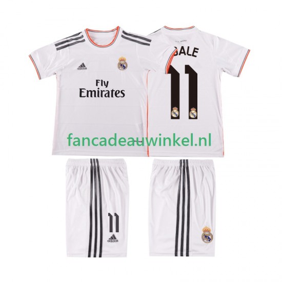 Real Madrid Wedstrijdshirt met Korting BALE 11 2013 2014 Retro Thuis Kind Korte Mouw