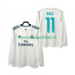 Real Madrid Wedstrijdshirt met Korting BALE 11 2017 2018 Retro Thuis Heren Lange Mouw