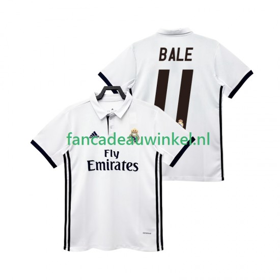Real Madrid Wedstrijdshirt met Korting BALE 11 2017 2018 Retro Thuis Heren Korte Mouw