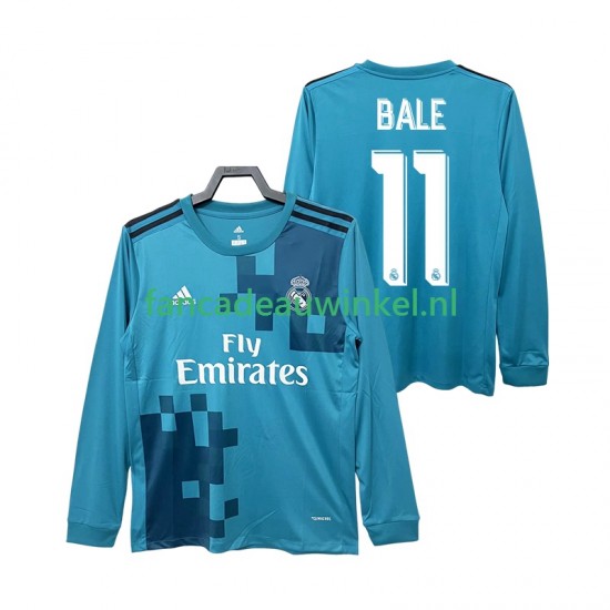 Real Madrid Wedstrijdshirt met Korting BALE 11 2017 2018 Retro 3rd Heren Lange Mouw