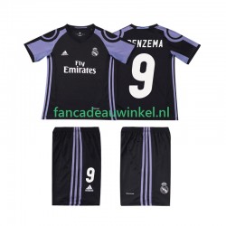 Real Madrid Wedstrijdshirt met Korting BENZEMA 9 2016 2017 Retro 3rd Kind Korte Mouw