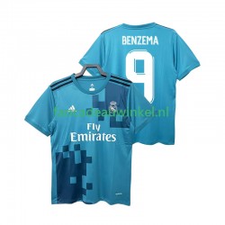 Real Madrid Wedstrijdshirt met Korting BENZEMA 9 2017 2018 Retro 3rd Heren Korte Mouw