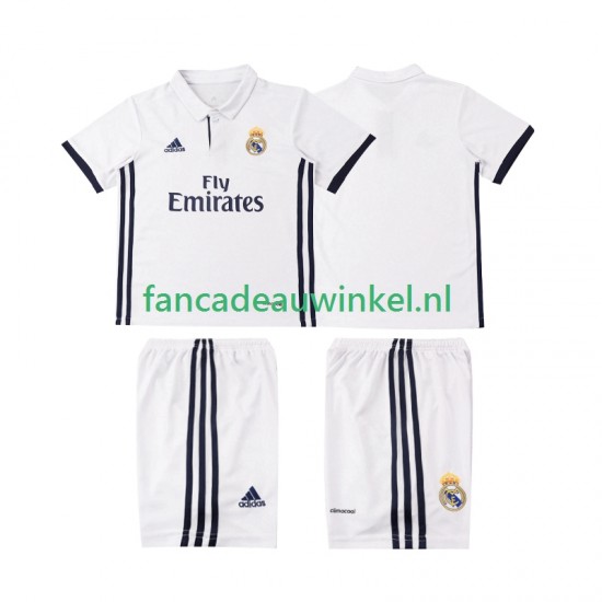 Real Madrid Wedstrijdshirt met Korting 2016 2017 Retro Thuis Kind Korte Mouw