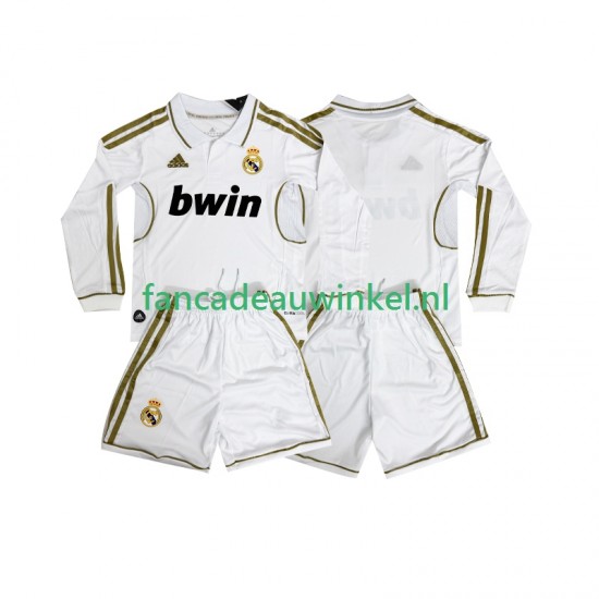 Real Madrid Wedstrijdshirt met Korting 2012 Retro Thuis Kind 2011 Lange Mouw
