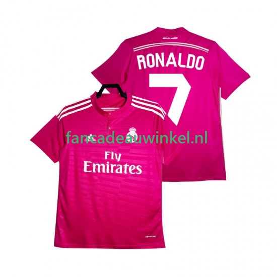 Real Madrid Wedstrijdshirt met Korting Cristiano Ronaldo 7 2014 2015 Retro Uit Heren Korte Mouw