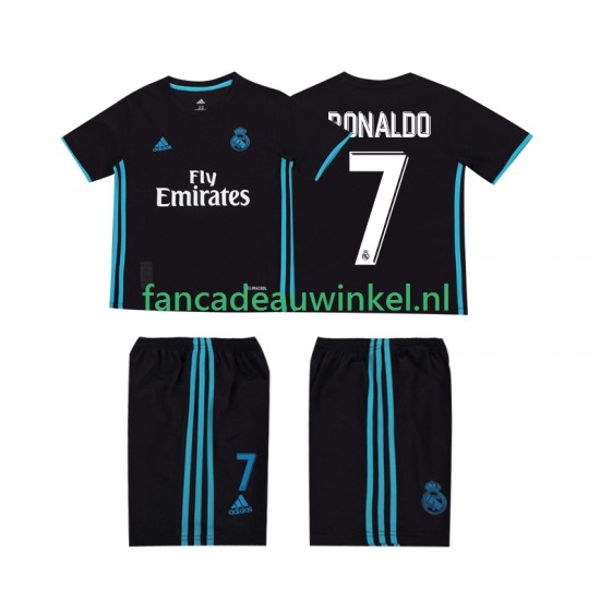 Real Madrid Wedstrijdshirt met Korting Cristiano Ronaldo 7 2017 2018 Retro Uit Kind Korte Mouw