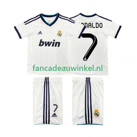 Real Madrid Wedstrijdshirt met Korting Cristiano Ronaldo 7 2012 2013 Retro Thuis Kind Korte Mouw