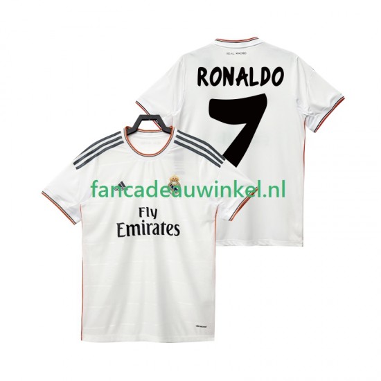 Real Madrid Wedstrijdshirt met Korting Cristiano Ronaldo 7 2013 2014 Retro Thuis Heren Korte Mouw