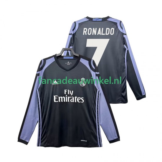 Real Madrid Wedstrijdshirt met Korting Cristiano Ronaldo 7 2016 2017 Retro 3rd Heren Lange Mouw