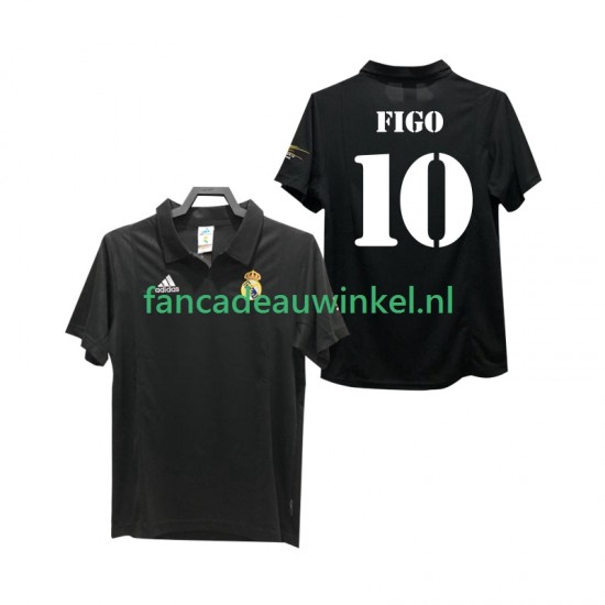 Real Madrid Wedstrijdshirt met Korting FIGO 10 2003 Retro Uit Heren 2002 Korte Mouw