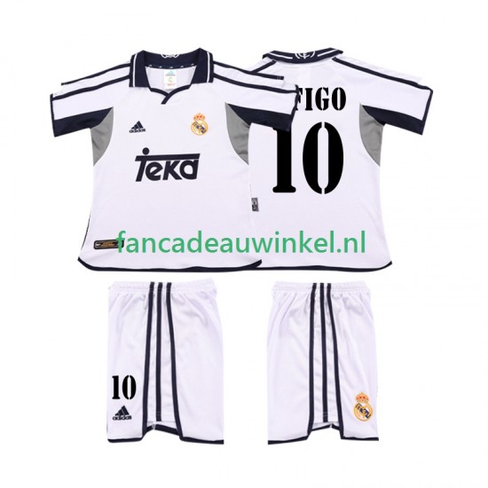 Real Madrid Wedstrijdshirt met Korting FIGO 10 2001 Retro Thuis Kind 2002 Korte Mouw