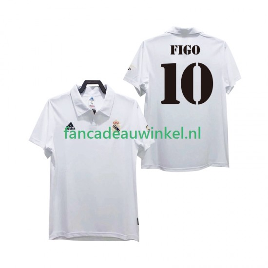 Real Madrid Wedstrijdshirt met Korting FIGO 10 2003 Retro Thuis Heren 2002 Korte Mouw