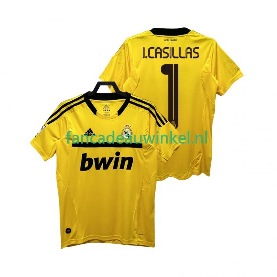 Real Madrid Wedstrijdshirt met Korting I.CASILLAS 1 2012 Keepersshirt Retro Thuis Heren 2011 Korte Mouw
