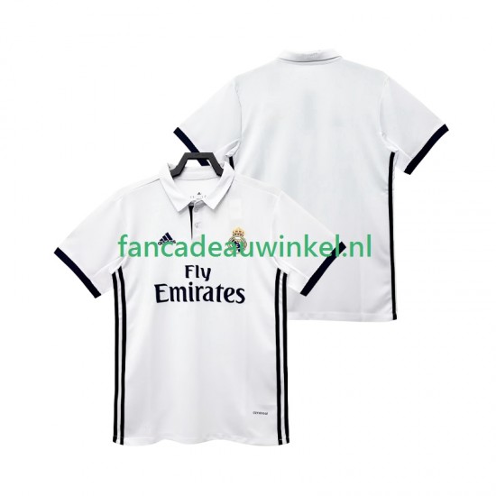 Real Madrid Wedstrijdshirt met Korting 2017 2018 Retro Thuis Heren Korte Mouw