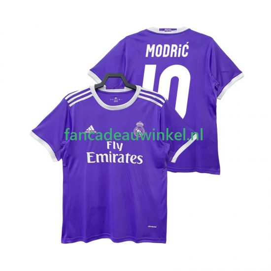 Real Madrid Wedstrijdshirt met Korting Modrić LUCA 10 2016 2017 Retro Uit Heren Korte Mouw