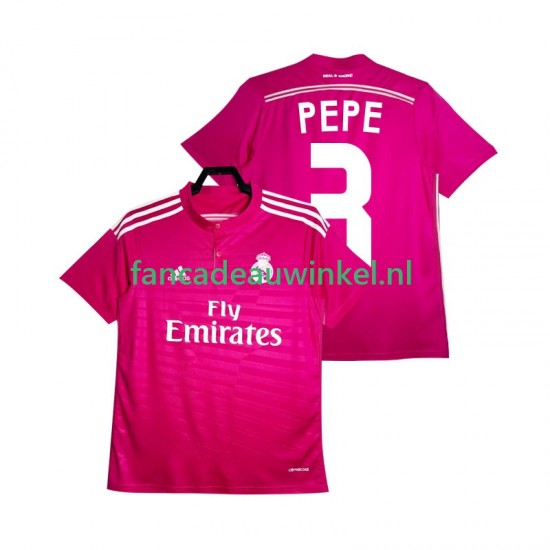 Real Madrid Wedstrijdshirt met Korting PEPE 3 2014 2015 Retro Uit Heren Korte Mouw