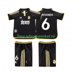 Real Madrid Wedstrijdshirt met Korting REDONDO 6 2001 Retro Uit Kind 1999 Korte Mouw