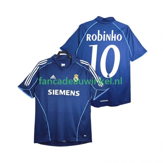 Real Madrid Wedstrijdshirt met Korting ROBINHO 10 2005 Retro Uit Heren 2006 Korte Mouw