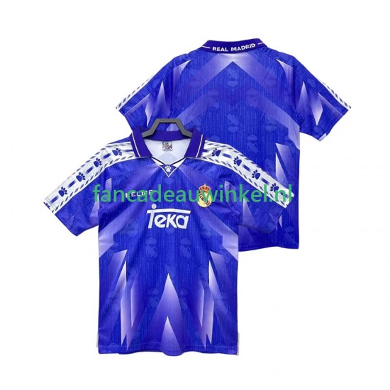 Real Madrid Wedstrijdshirt met Korting 1996 1997 Retro Uit Heren Korte Mouw