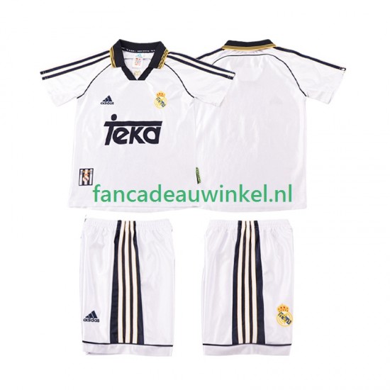 Real Madrid Wedstrijdshirt met Korting 2000 Retro Thuis Kind 1998 Korte Mouw