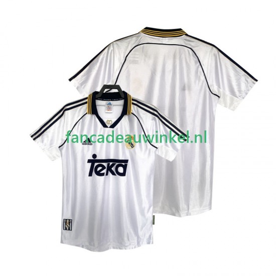 Real Madrid Wedstrijdshirt met Korting 2000 Retro Thuis Heren 1998 Korte Mouw