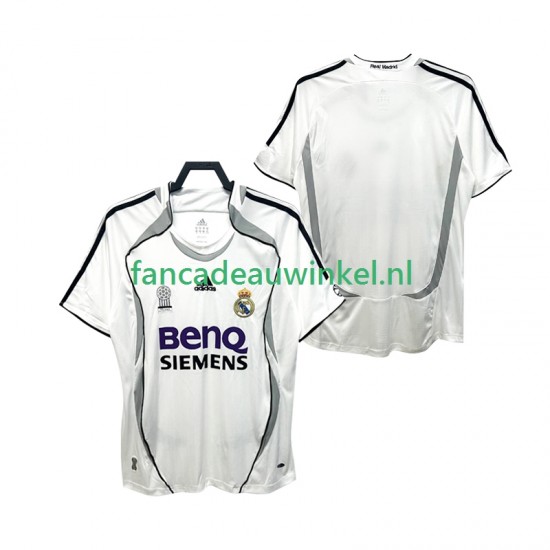 Real Madrid Wedstrijdshirt met Korting 2007 Retro Thuis Heren 2006 Korte Mouw