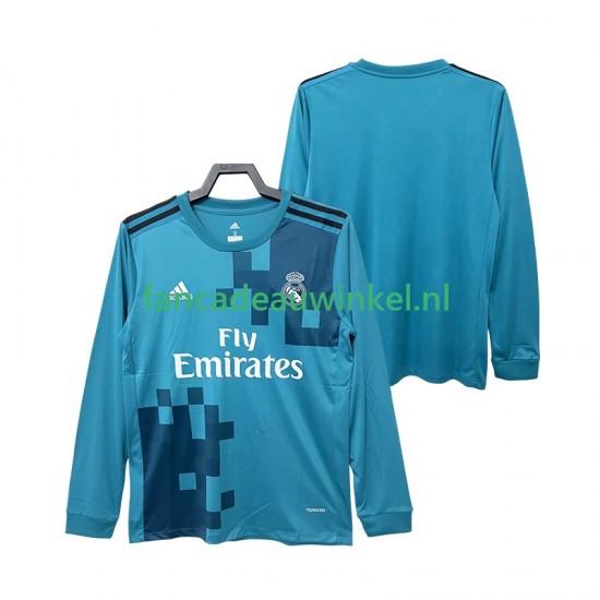 Real Madrid Wedstrijdshirt met Korting 2017 2018 Retro 3rd Heren Lange Mouw