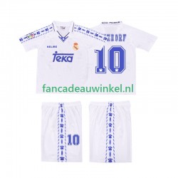 Real Madrid Wedstrijdshirt met Korting SEEDORF 10 1996 1997 Retro Thuis Kind Korte Mouw