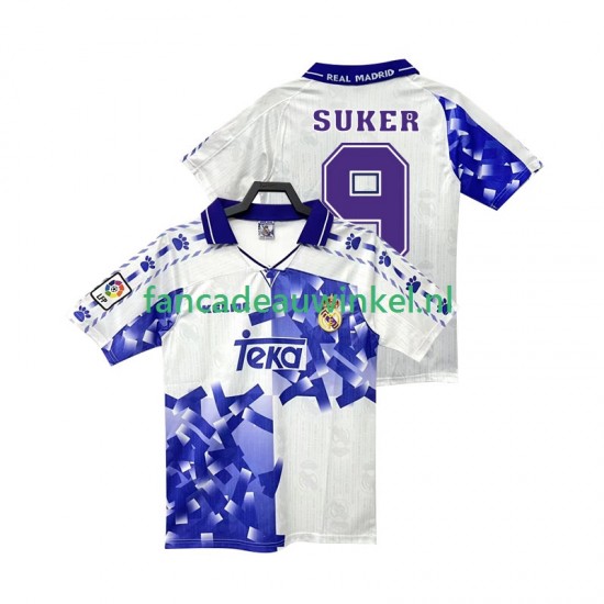 Real Madrid Wedstrijdshirt met Korting SUKER 9 1996 1997 Retro 3rd Heren Korte Mouw