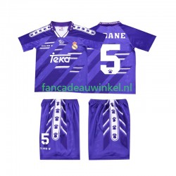 Real Madrid Wedstrijdshirt met Korting ZIDANE 5 1996 Retro Uit Kind 1994 Korte Mouw