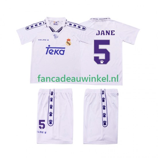 Real Madrid Wedstrijdshirt met Korting ZIDANE 5 1996 Retro Thuis Kind 1994 Korte Mouw