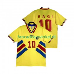 Roemenië Wedstrijdshirt met Korting Hagi 10 Retro Thuis Heren 1994 Korte Mouw