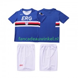 Sampdoria Wedstrijdshirt met Korting 1990 1991 Retro Thuis Kind Korte Mouw