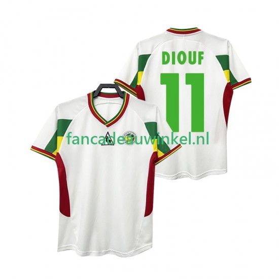 Senegal Wedstrijdshirt met Korting DIOUF 11 Retro Thuis Heren 2002 Korte Mouw