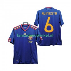 Spanje Wedstrijdshirt met Korting Andres Iniesta 6 Retro Uit Heren 2010 Korte Mouw