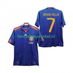 Spanje Wedstrijdshirt met Korting DAVID VILLA 7 Retro Uit Heren 2010 Korte Mouw