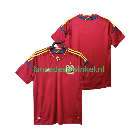 Spanje Wedstrijdshirt met Korting 2012 Retro Thuis Heren Korte Mouw