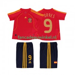 Spanje Wedstrijdshirt met Korting TORRES 9 Retro Thuis Kind 2008 Korte Mouw