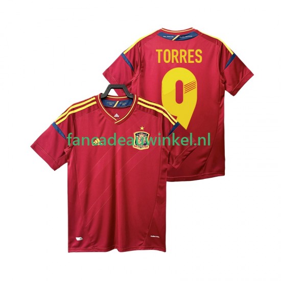 Spanje Wedstrijdshirt met Korting TORRES 9 2012 Retro Thuis Heren Korte Mouw