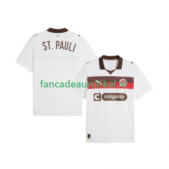 Wedstrijdshirt met Korting St. Pauli Uit Heren 2025-26 Korte Mouw